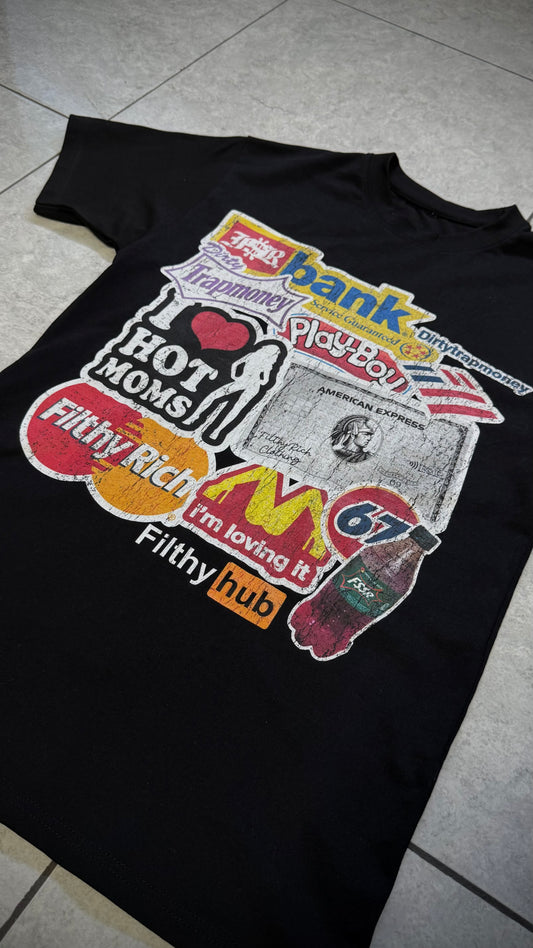 Filthy Rich - Black Tee