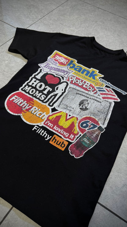 Filthy Rich - Black Tee
