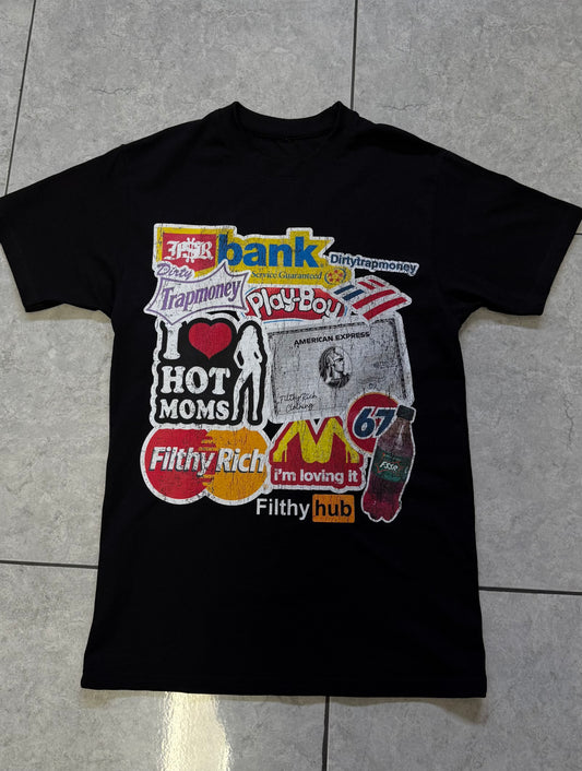 Filthy Rich - Black Tee